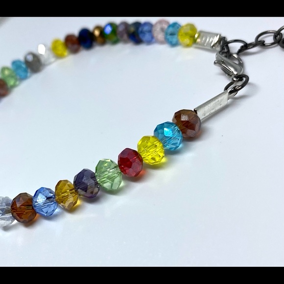 Stretchable multi-color beaded anklet📍 - Picture 1 of 3